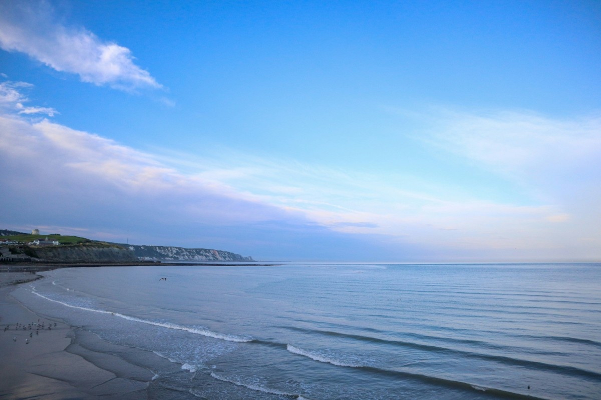 The sea at Folkestone in Kent