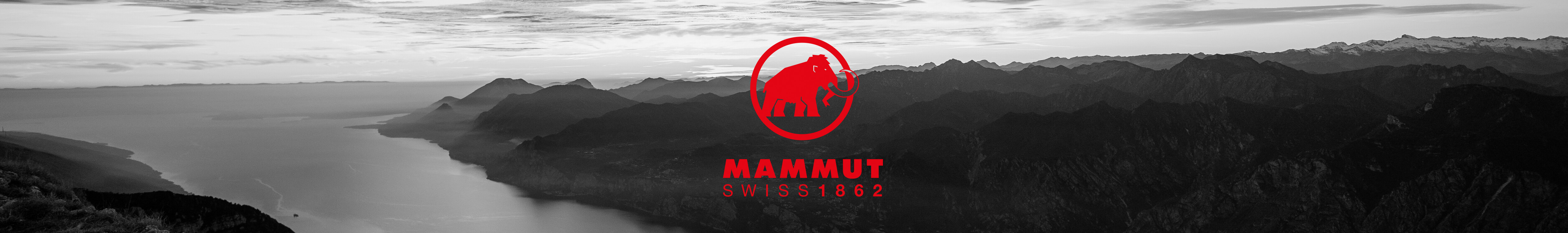 mountain view with mammut logo in centre of image