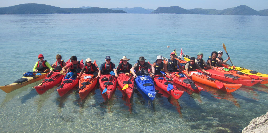 Group kayaking