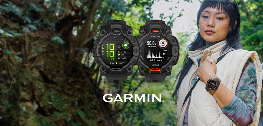 Woman wearing a Garmin watch