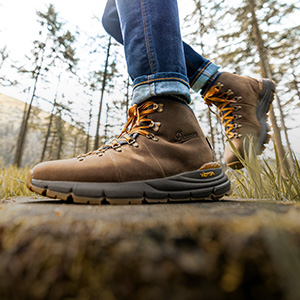 Footwear on a rock