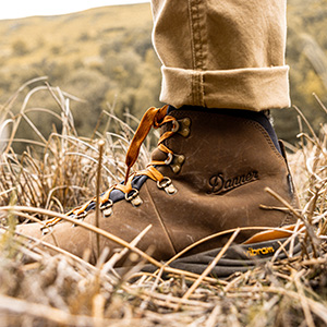 Footwear on a rock