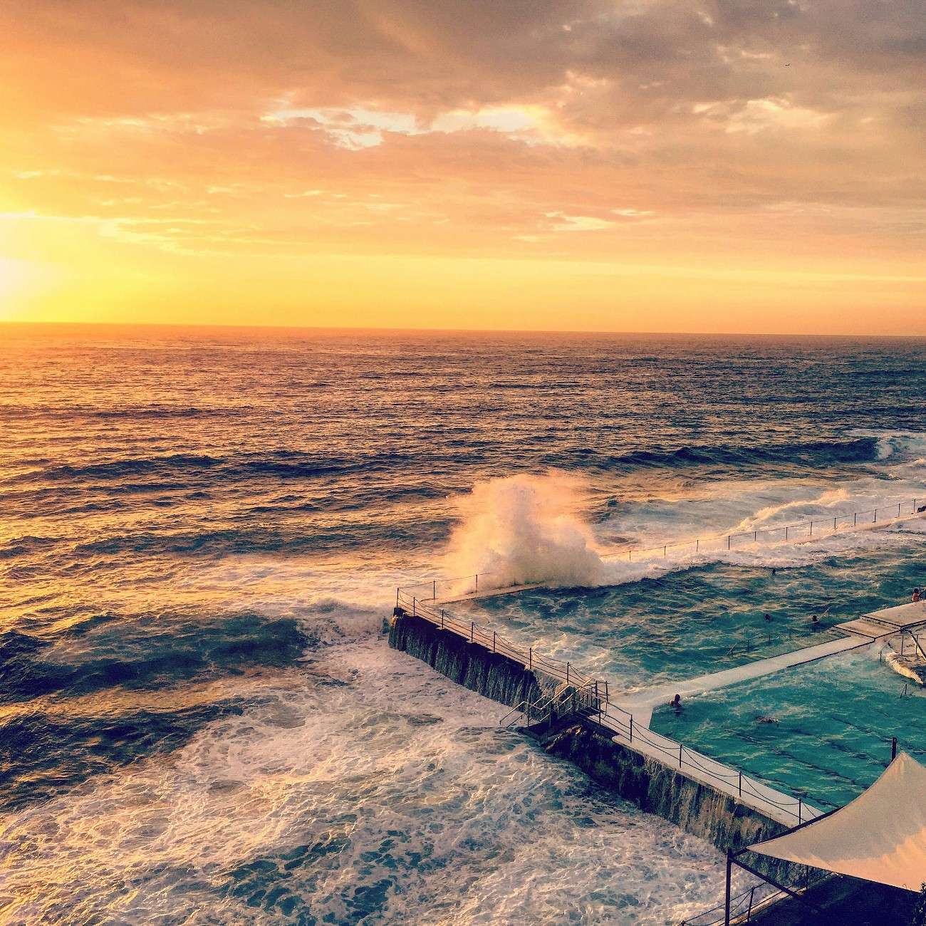 The Iceberg Club at Bondi Beach at sunset 