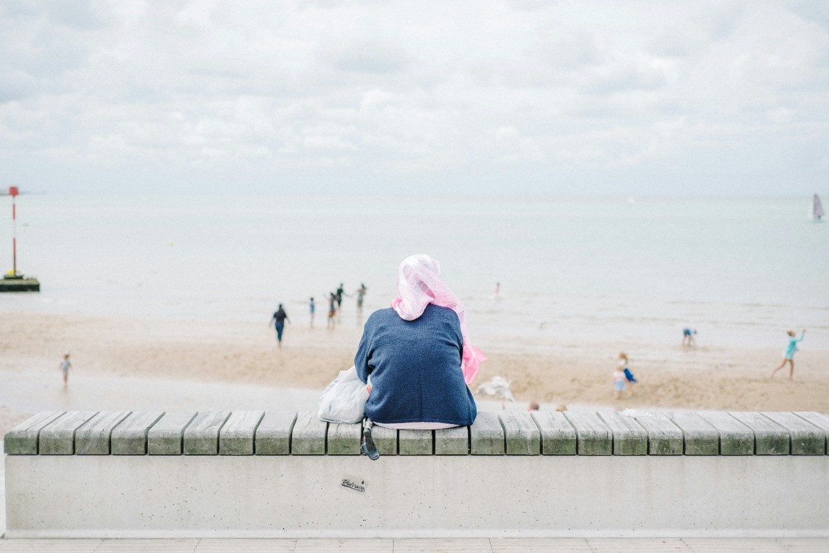 A woman sat watching the world go by at Margate beach