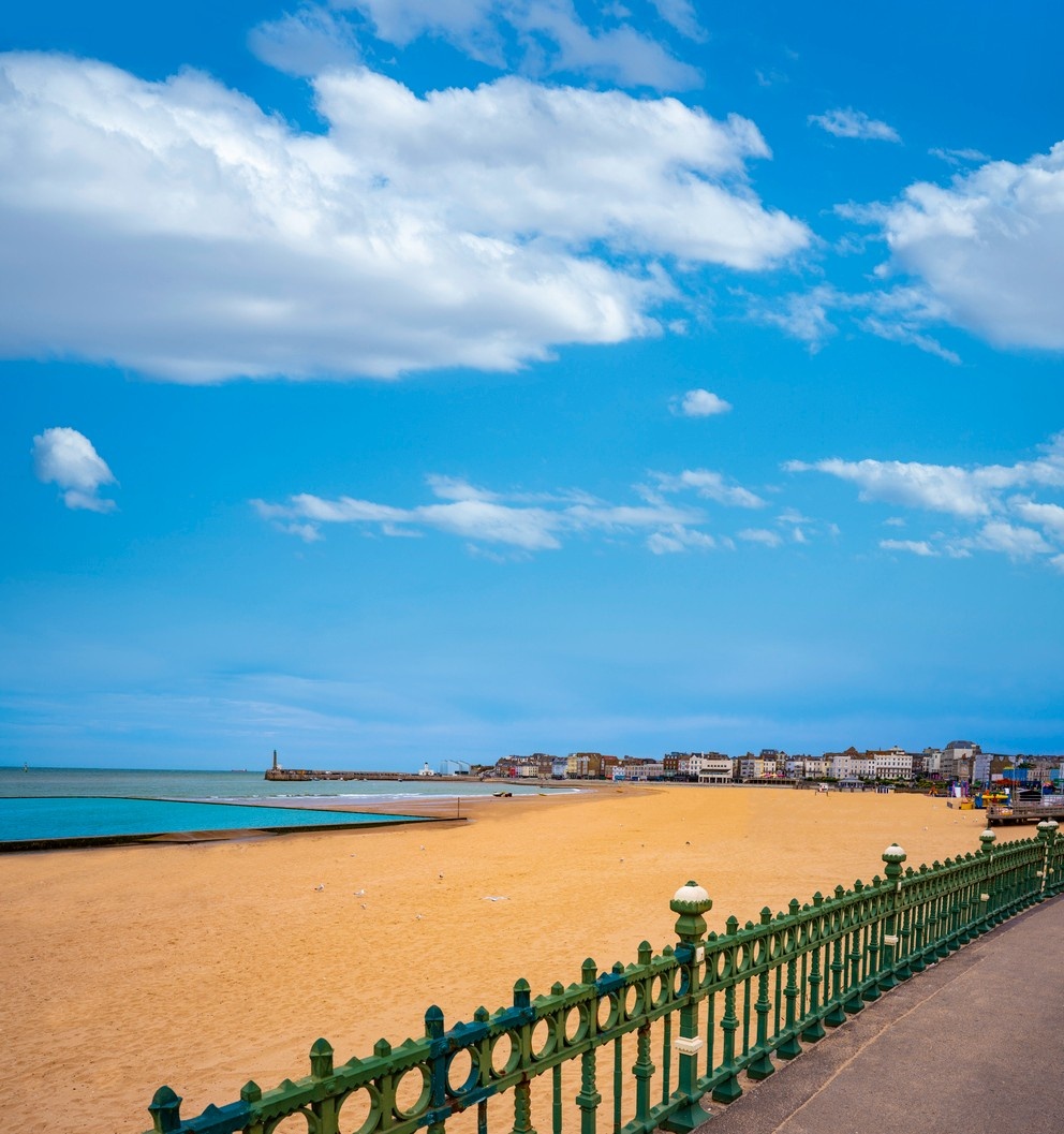 Margate beach in the sunshine