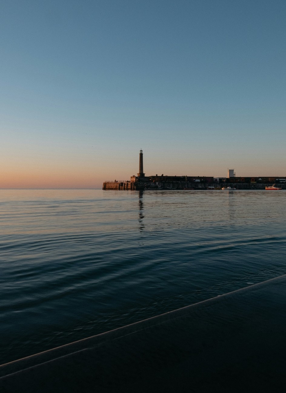 Margate beach at sunset