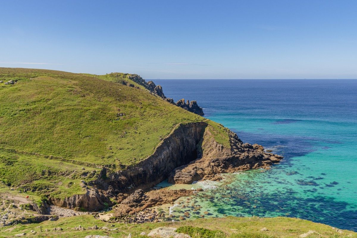 The cliffs surrounding Nanjizal beach