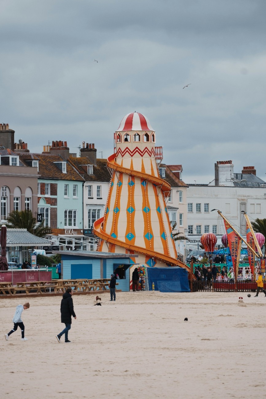 Weymouth beach helter skelter