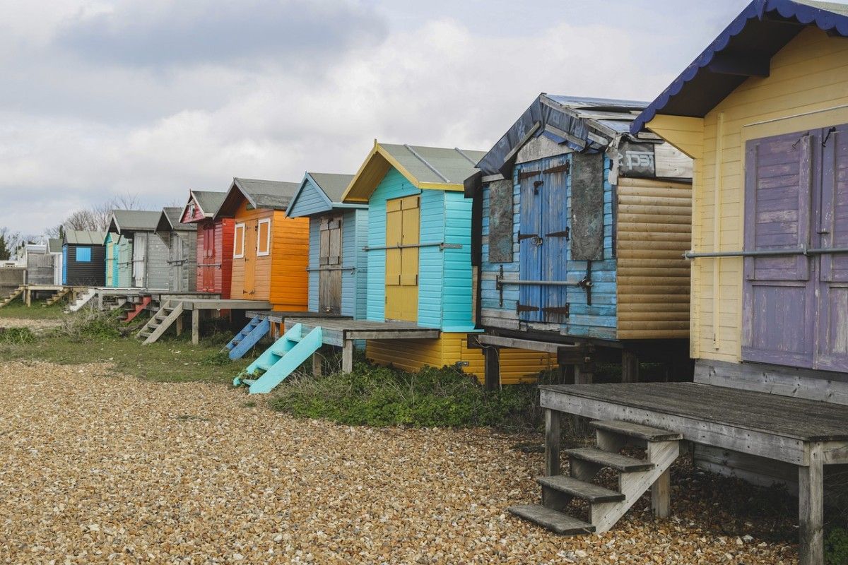 Whistable Beach beach huts