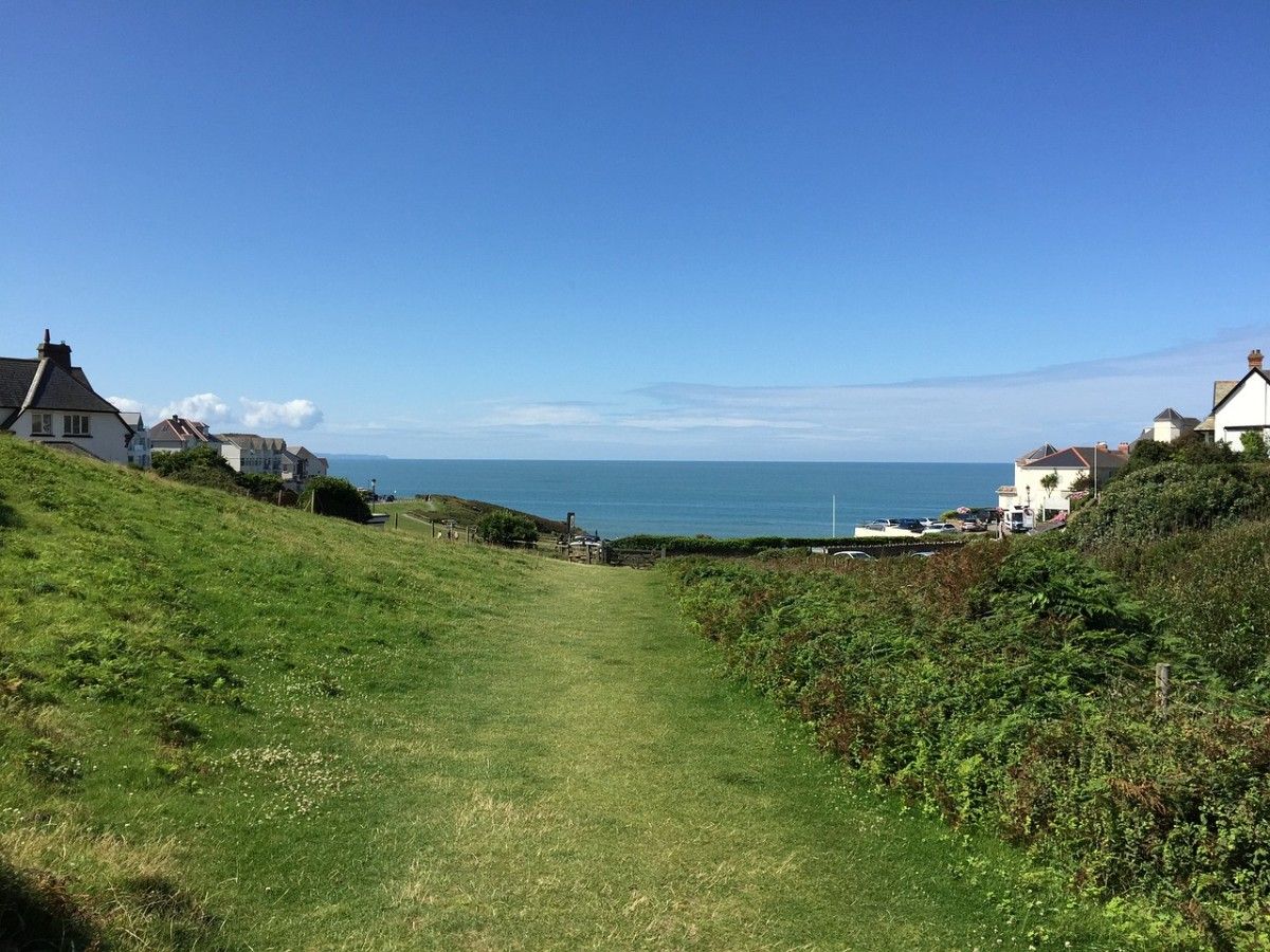 The sunny coast of Woolacombe Beach