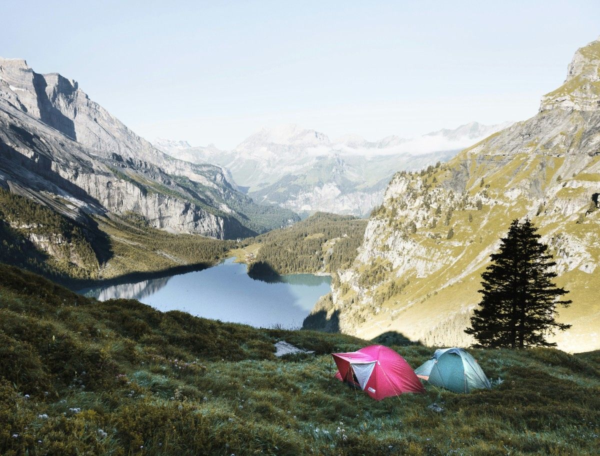 Camping in the mountains