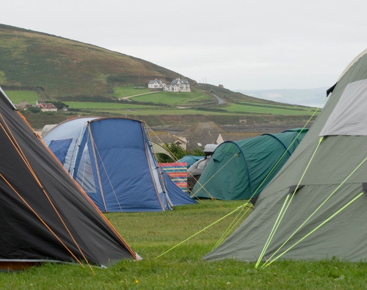 Tents on a campsite