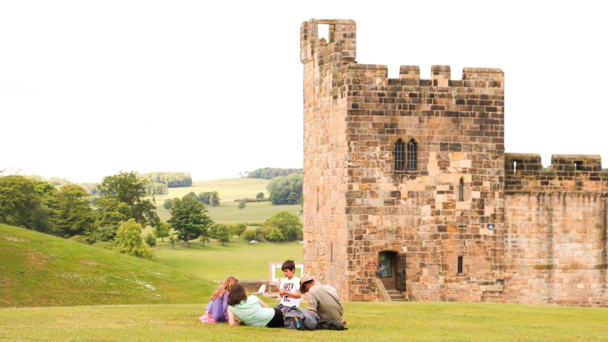 A family outing at Alnwick Castle