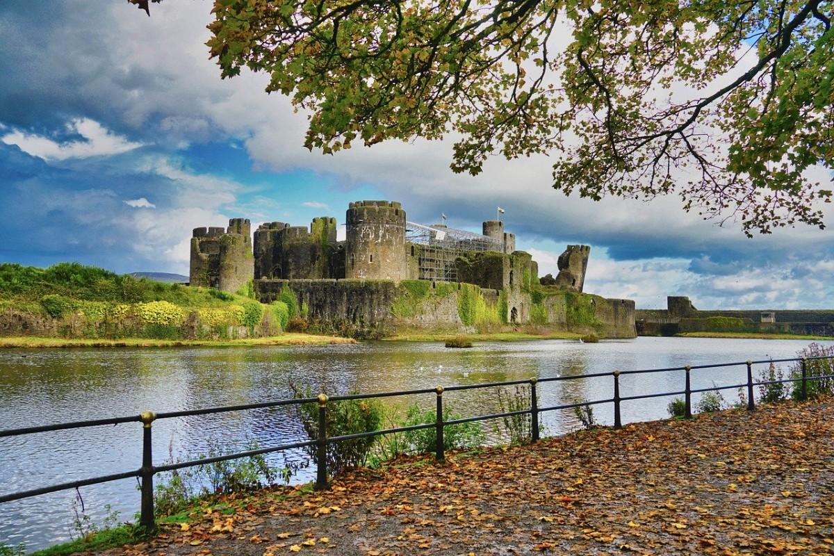 Caerphilly Castle from the distance