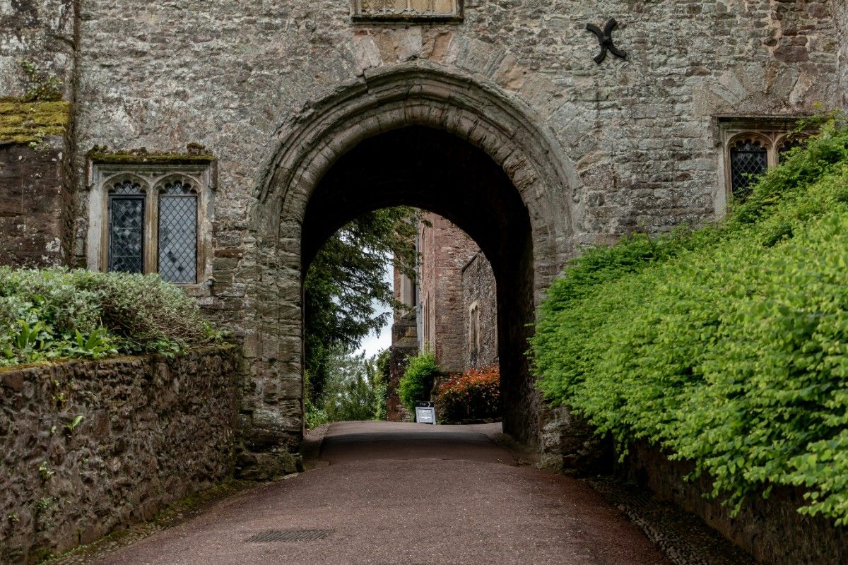 An archway in Dunster Castle