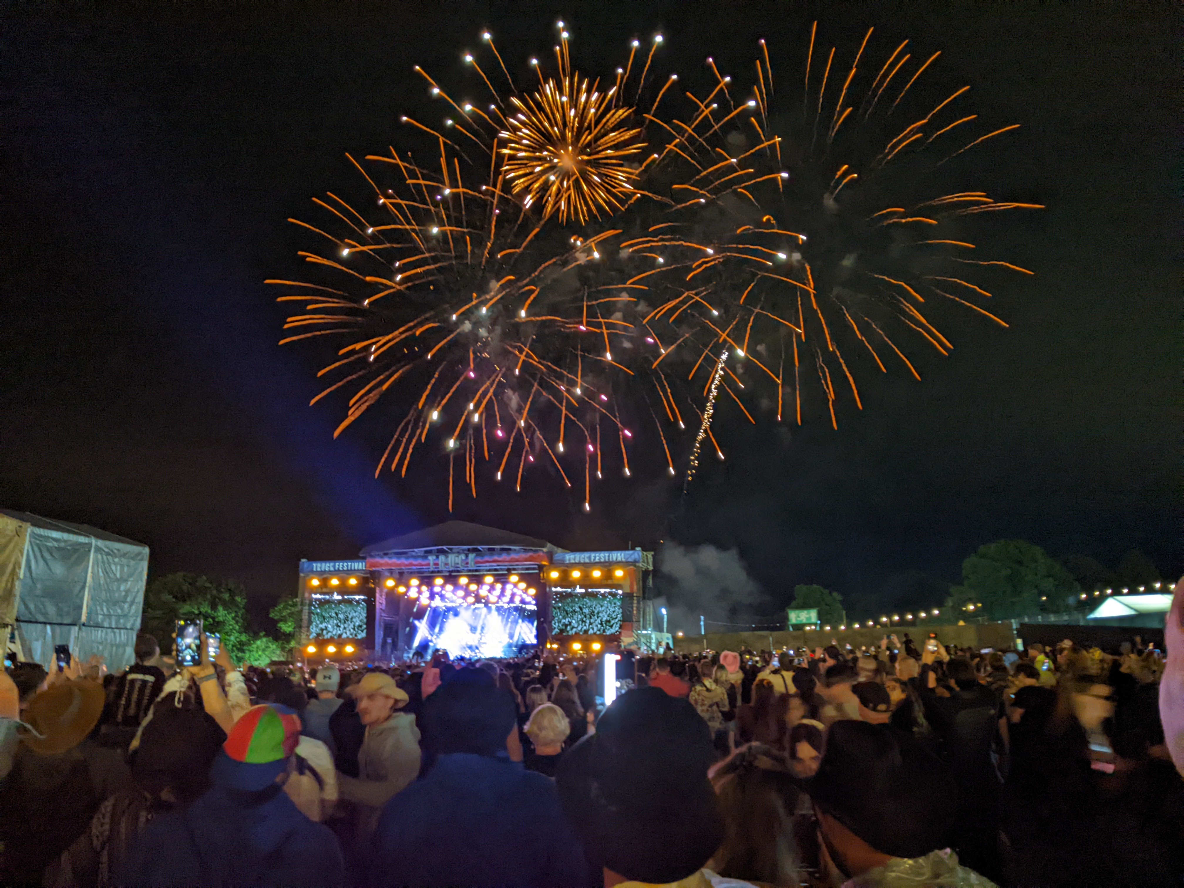 Another image of the fireworks at the 2023 Truck Festival 