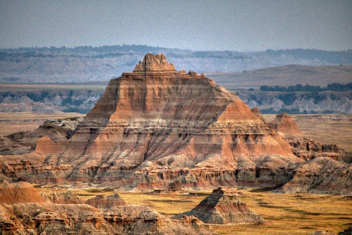 A mountain in Badlands National Park 