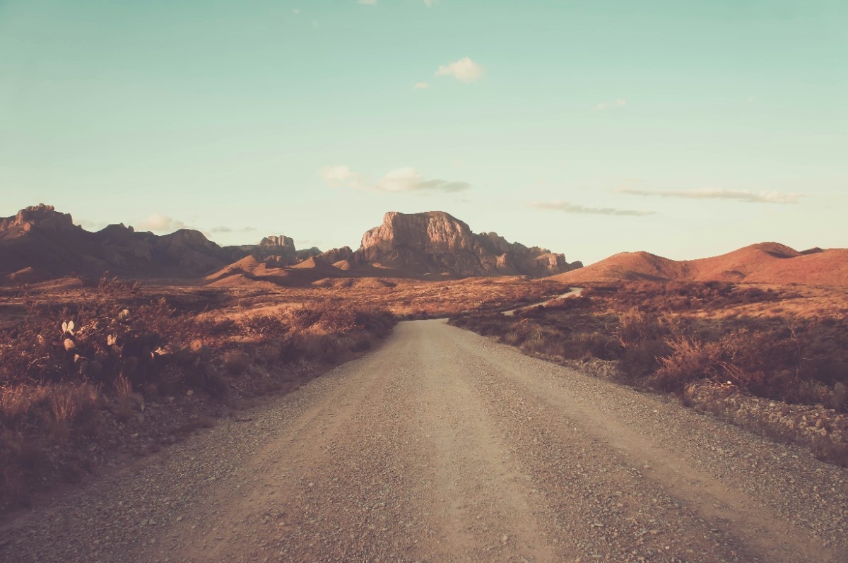 A road through Big Bend National Park 