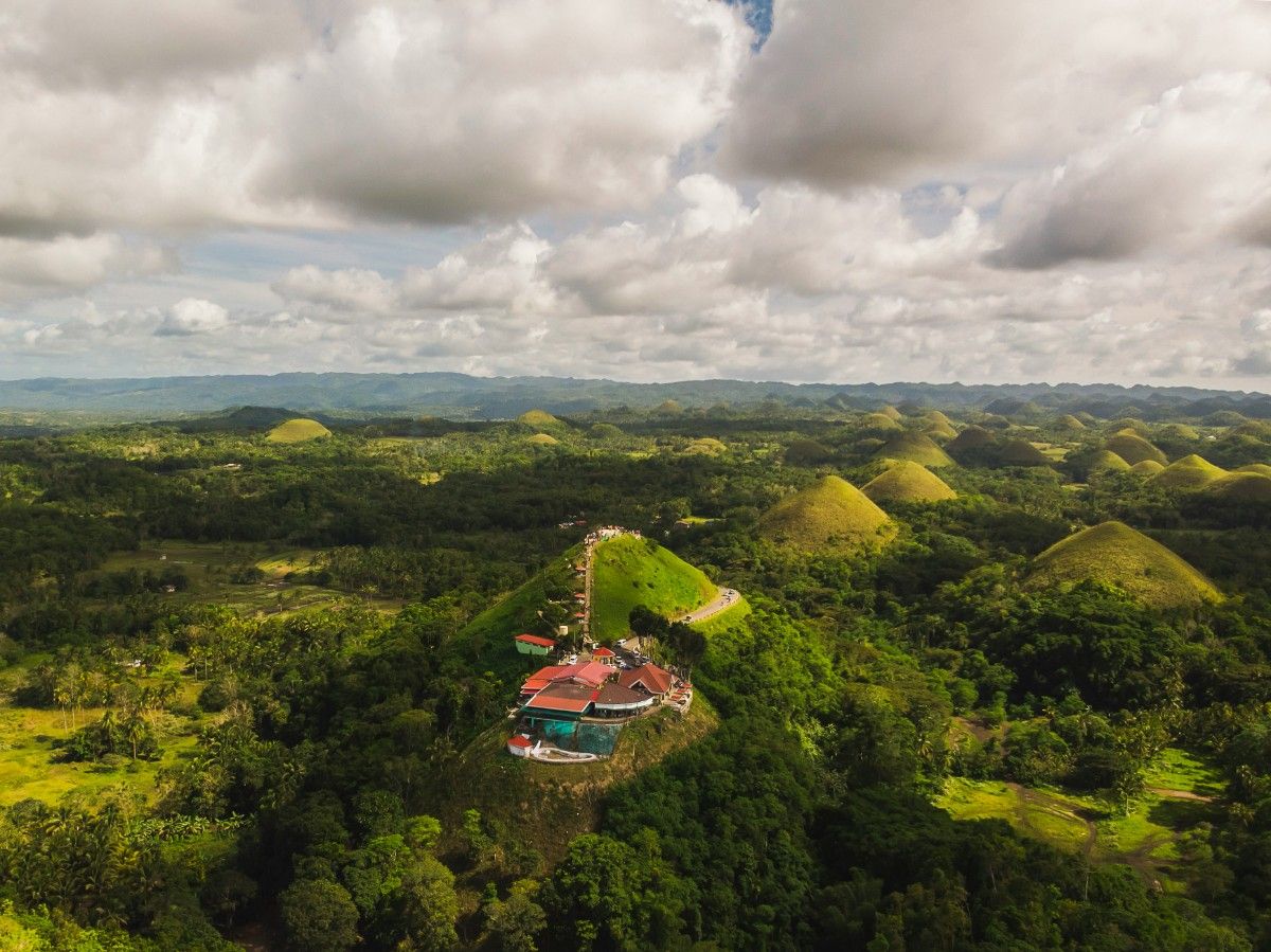 A viewing platform in the Chocolate Hills