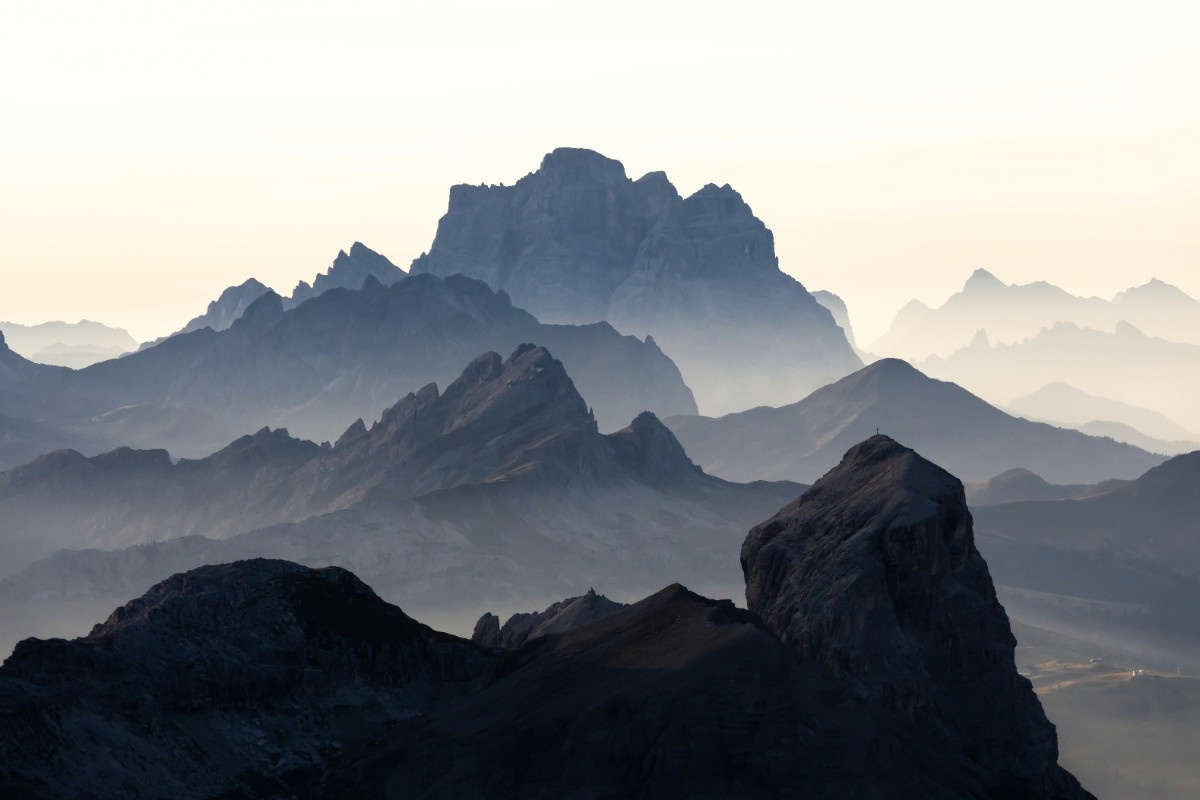 The clouds rolling over The Dolomites