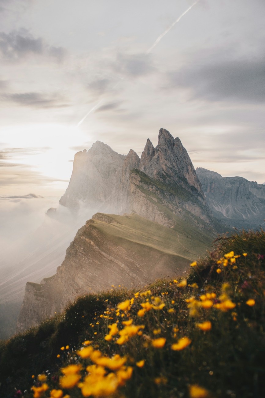 The Dolomites in the fog