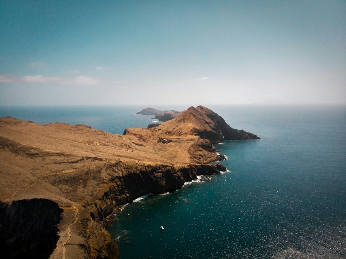 The cliffs of Madeira going out to sea