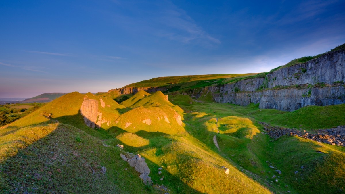 The hills of Herefordshire on Offa's Dyke 