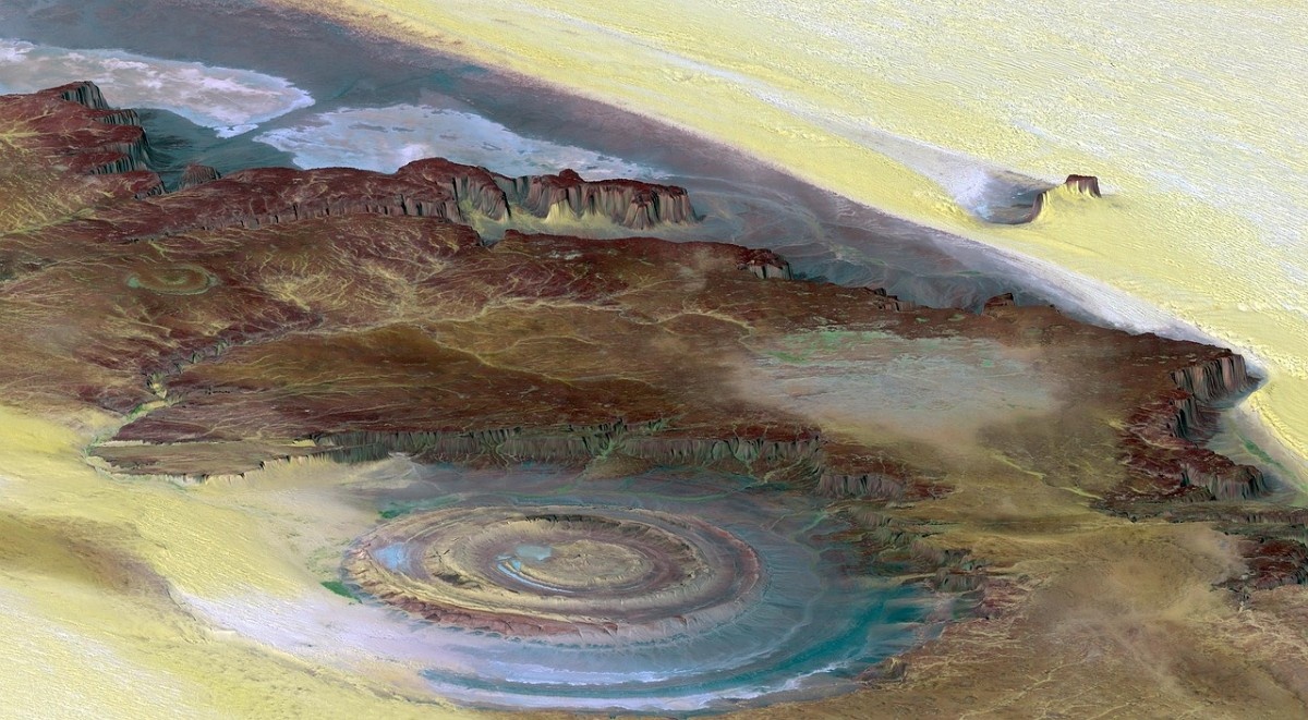 The Richat Structure in the Sahara Desert 