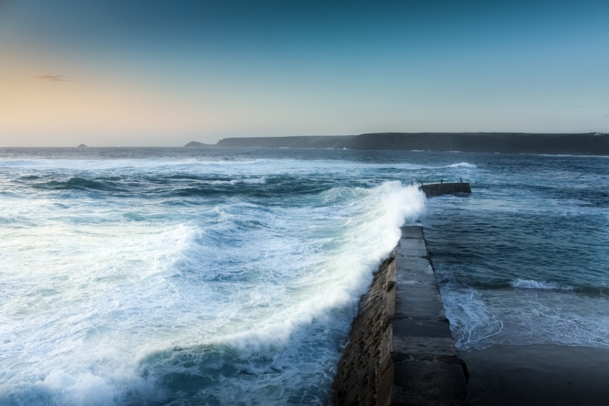 The sea at Sennen Cove