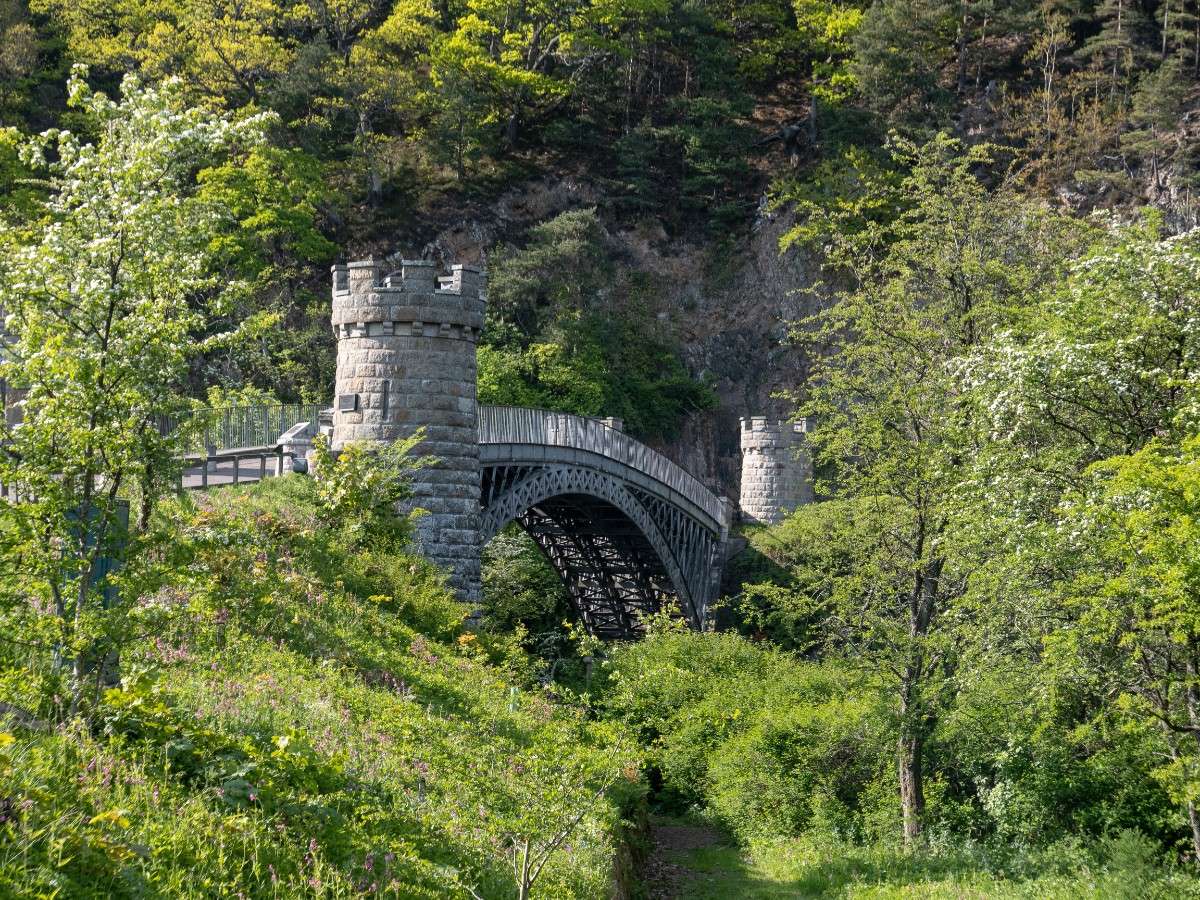 One of the oldest bridges in Scotland as seen from the Speyside Way