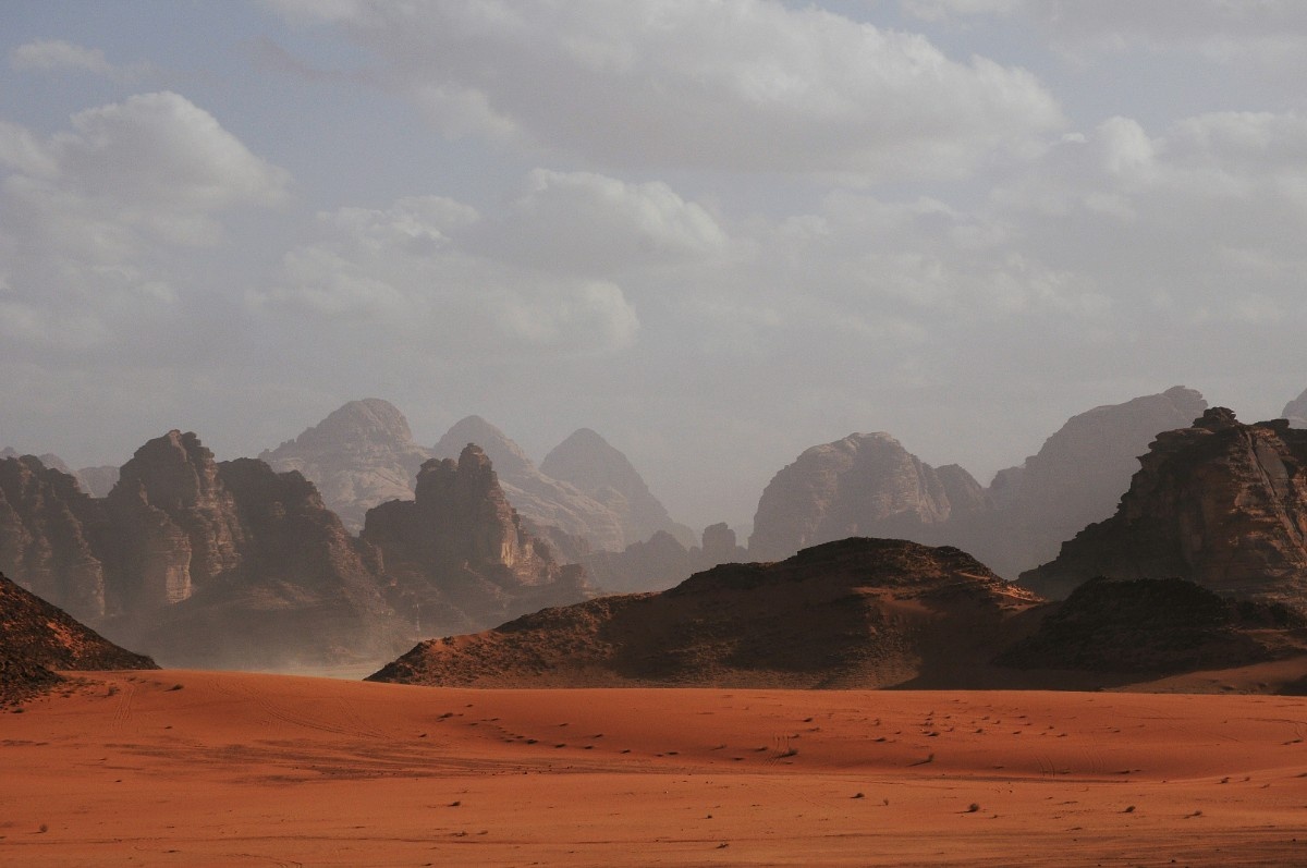 The rock formations of Wadi Rum National Park 