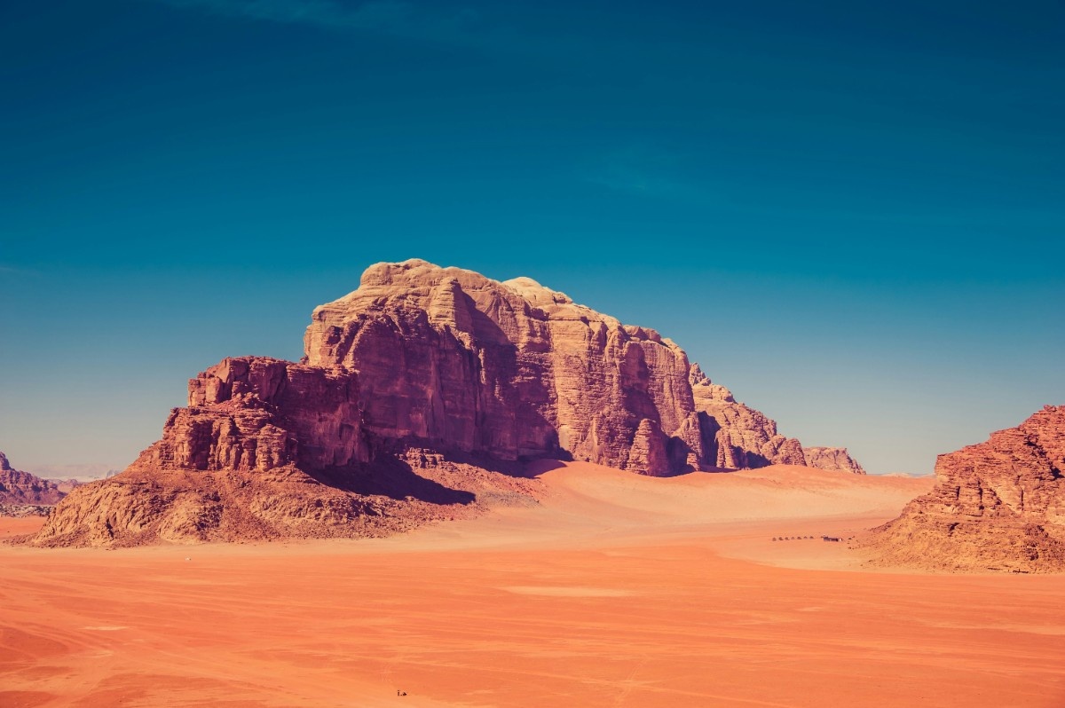 A rock formation in Wadi Rum desert 