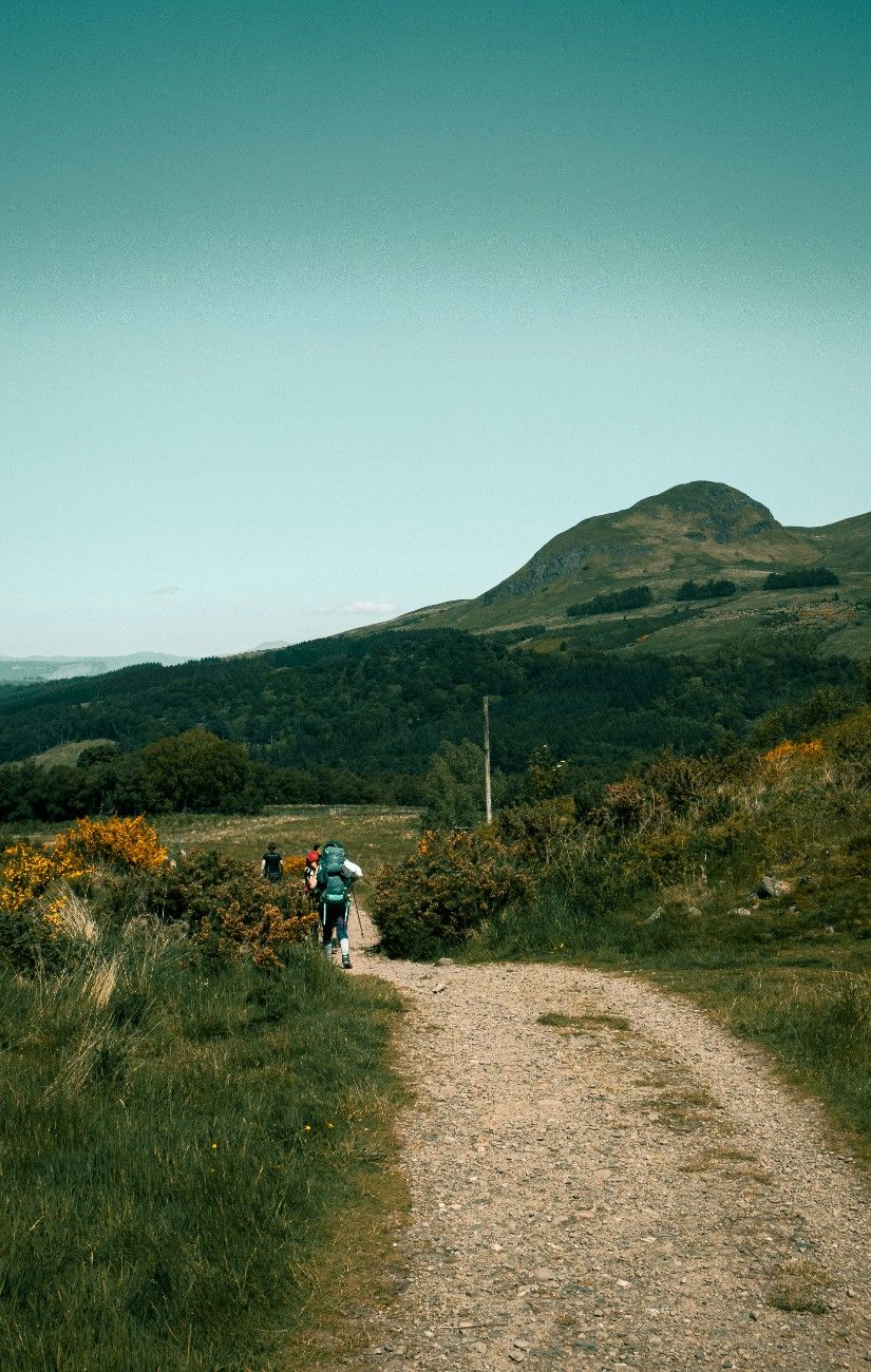 A hiker on the West Highlands Way