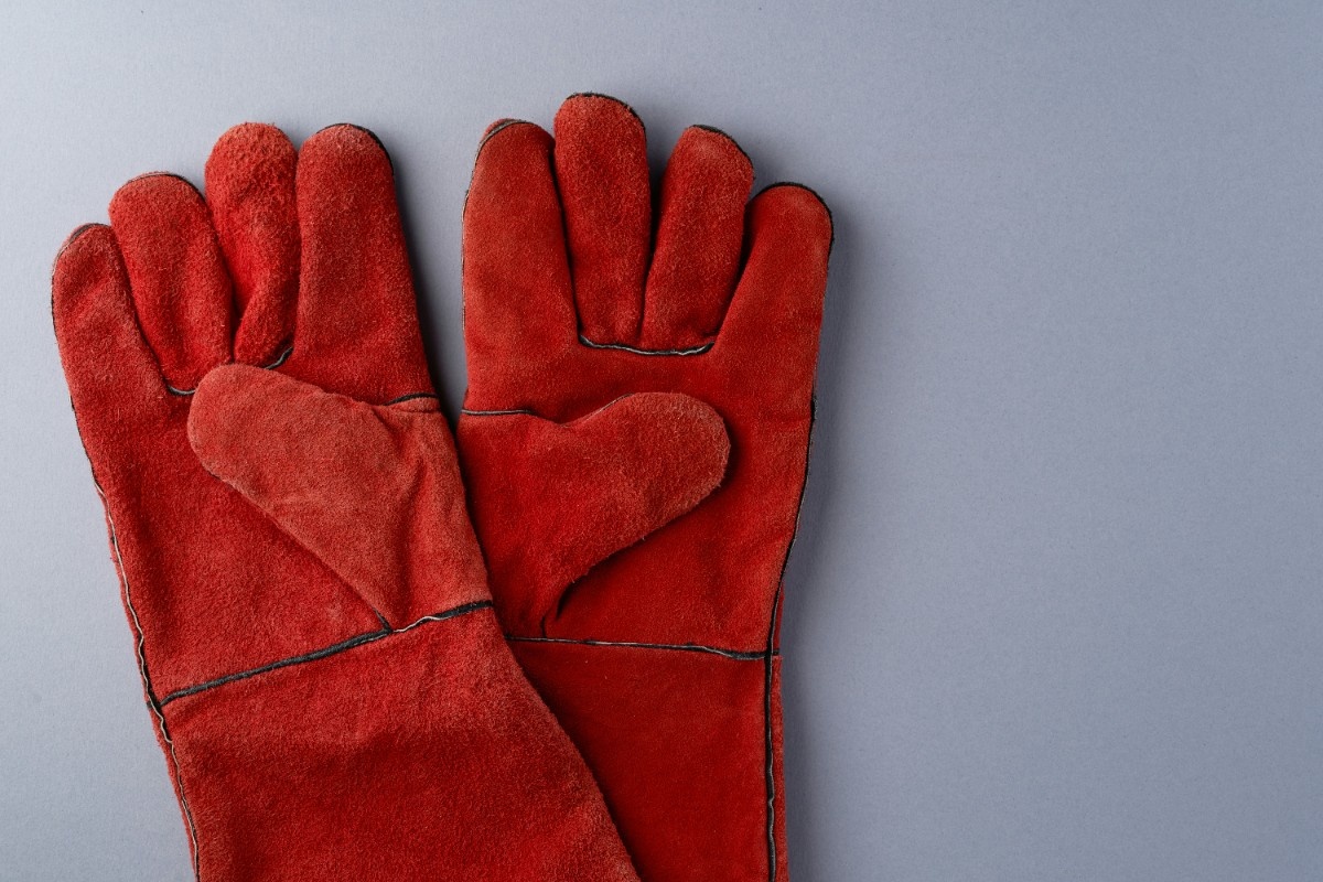 An image of a pair of red women's gloves 