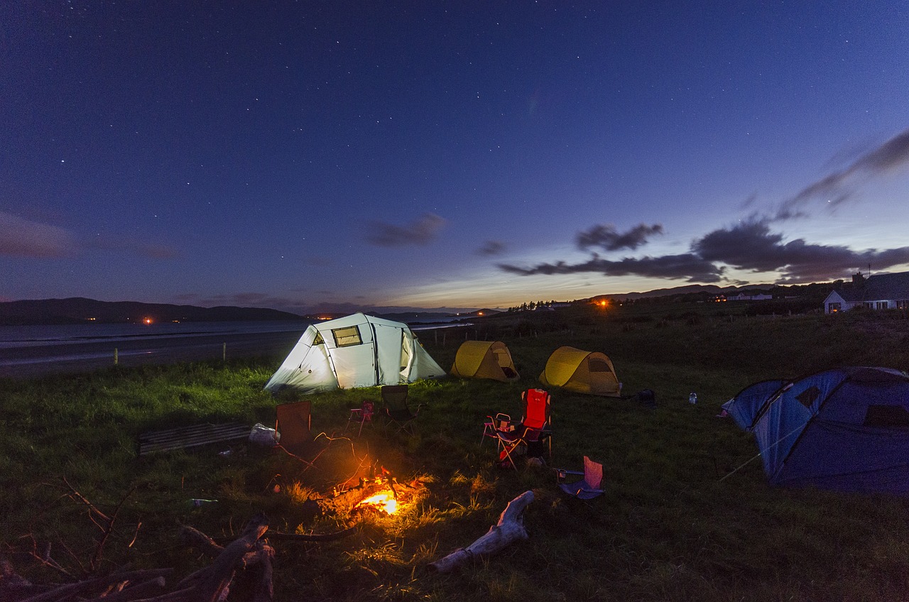 camping site at night