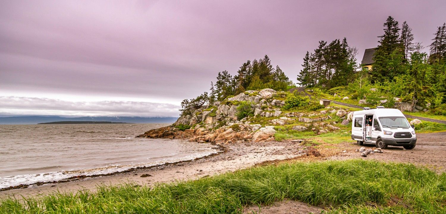 Van by the sea