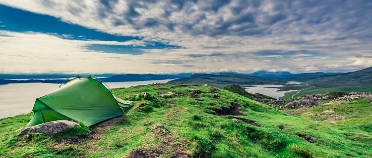 Tent in Old Man of Storr, Scotland